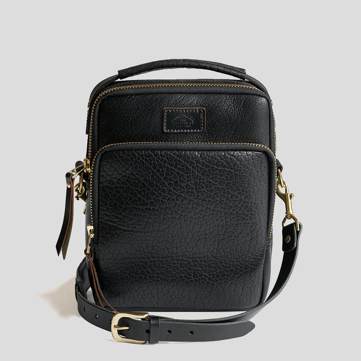 Bison Field Crossbody #177 | Black | Coronado Leather – Manready