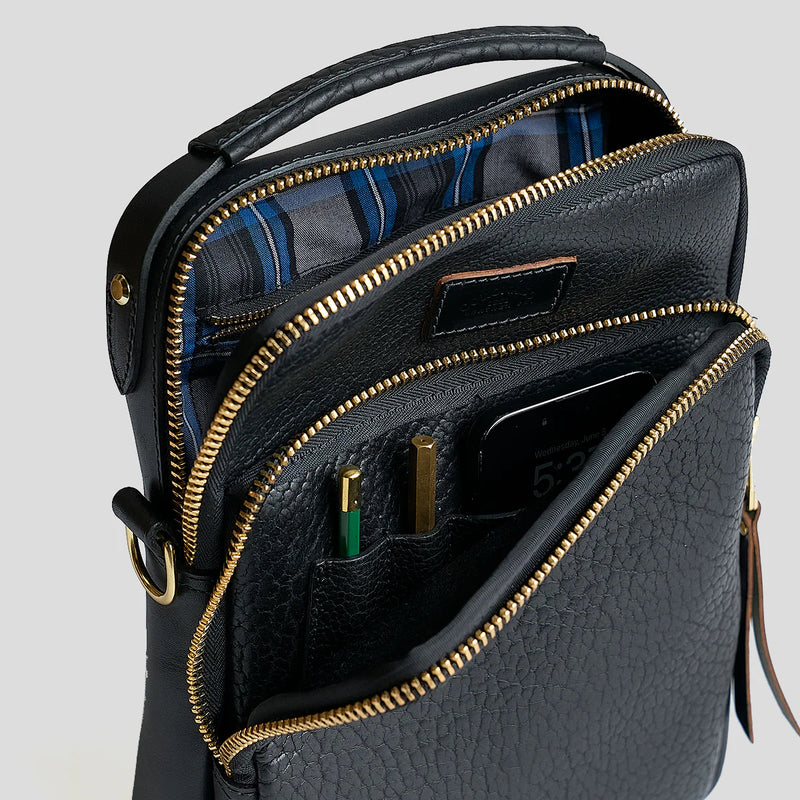 Bison Field Crossbody #177 | Black | Coronado Leather