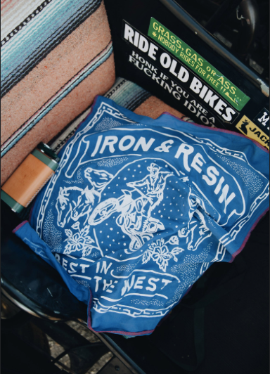 Best In The West Bandana | Blue | Iron & Resin