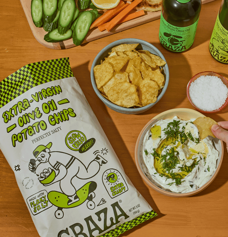 Graza's Perfectly Salty Chips Fried in EVOO | Graza