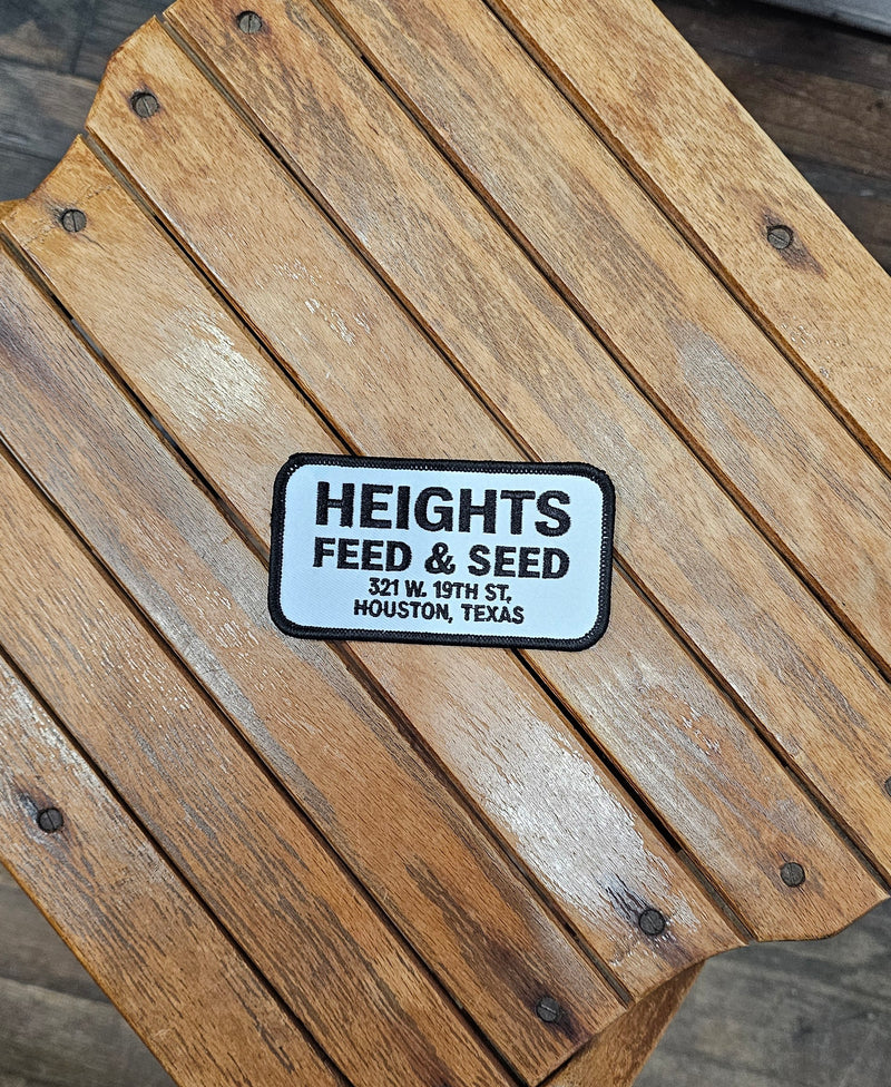 Patch | Heights Feed & Seed | Black & White | Manready Mercantile