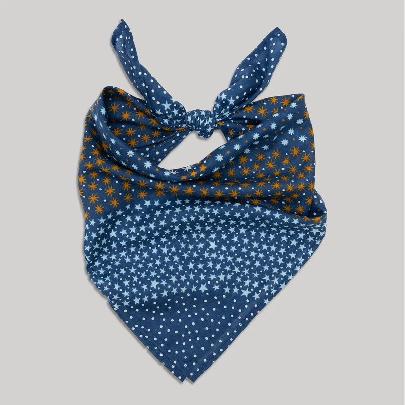 Cotton Starry Bandana | Navy | Last Chance Textiles