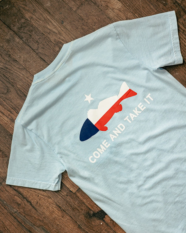 Graphic Pocket Tee | Come and Take It | Hydrangea Blue | Manready Mercantile