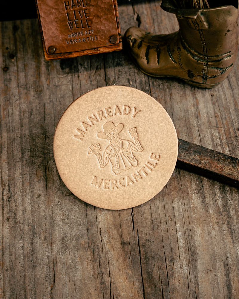 11 YR Anniversary Leather Coaster | Manready Mercantile