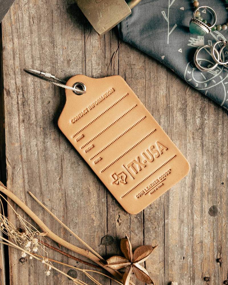 Luggage Tag | TX | Odin Leather Goods