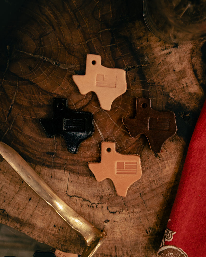 Leather Texas Key Tag | Flag | Manready Mercantile