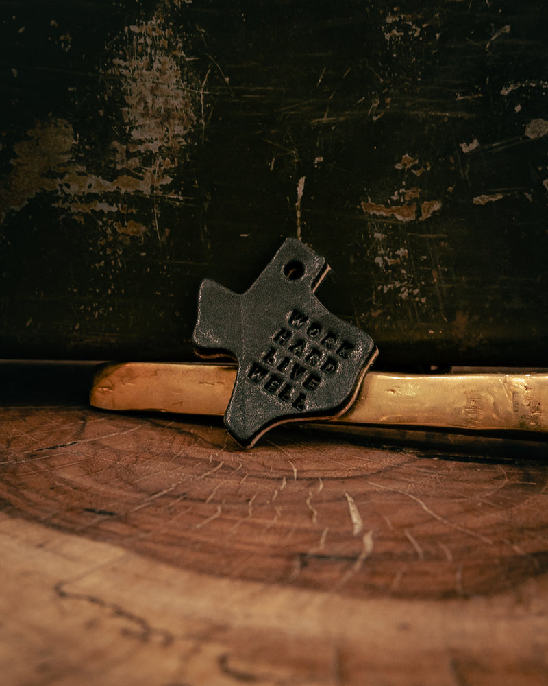 Leather Texas Key Tag | Work Hard Live Well | Manready Mercantile