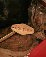 Leather Motel Key Tag | Houston | Manready Mercantile