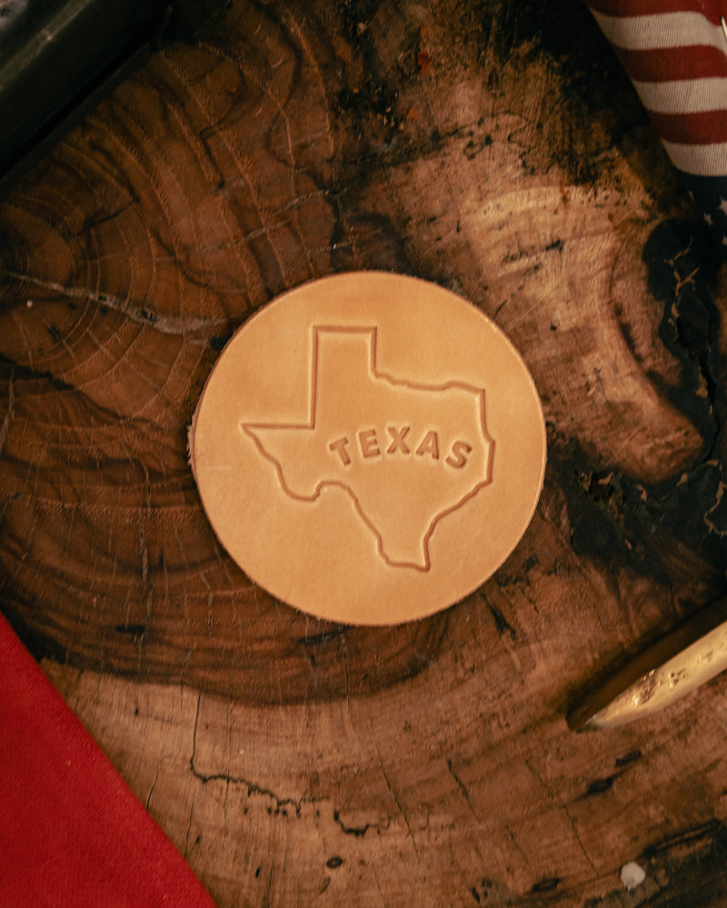 Leather Coaster | Texas Outline | Manready Mercantile