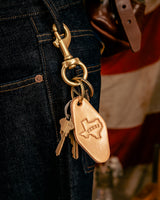 Leather Motel Key Tag | Texas Outline | Manready Mercantile