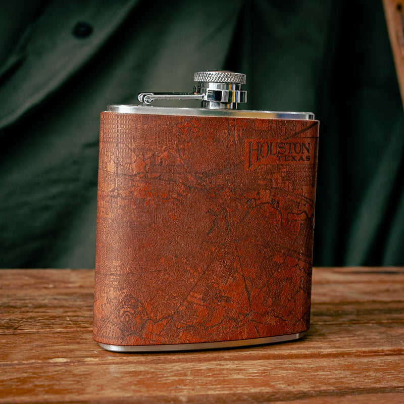 Flask | Houston Map | Tactile Craftworks