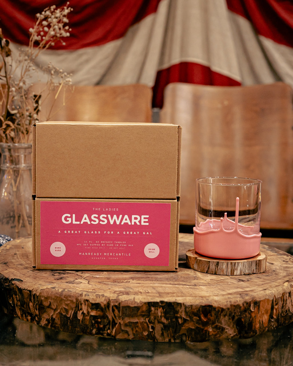 s Glassware Wax Dipped Whiskey Glasses