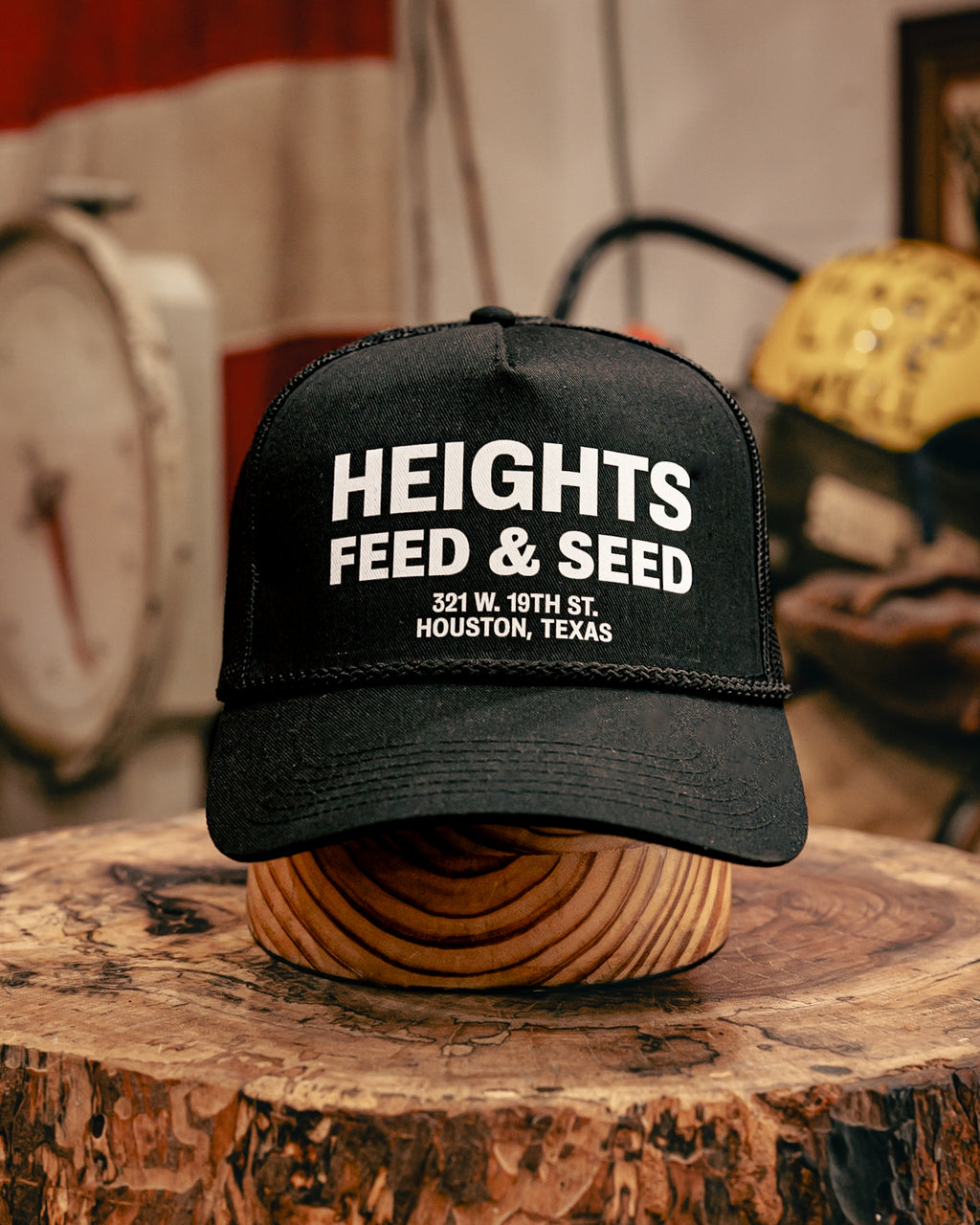 Printed Trucker Hat | Heights Feed & Seed | Manready Mercantile