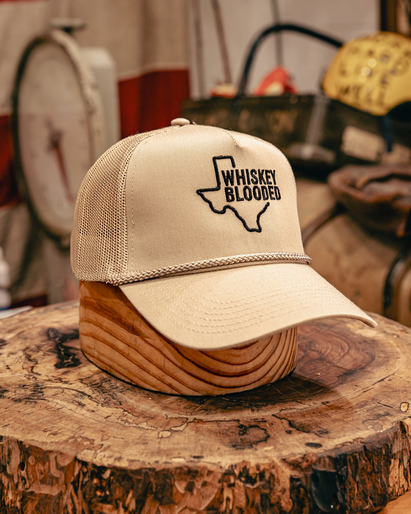 Embroidered Trucker Hat  | Texas Whiskey Blooded | Manready Mercantile