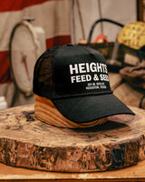 Printed Trucker Hat  | Heights Feed & Seed | Manready Mercantile