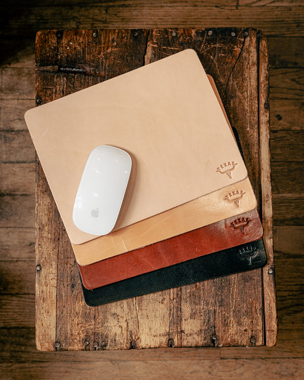 Leather Mouse Pad | Longhorn | Manready Mercantile