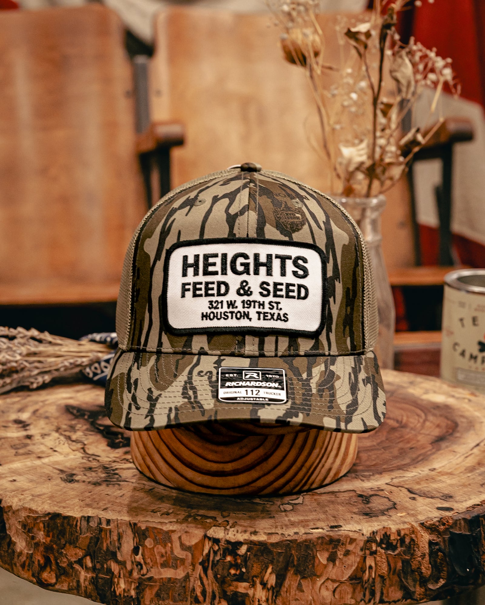 112 Richardson Hat | Heights Feed & Seed | Black and White