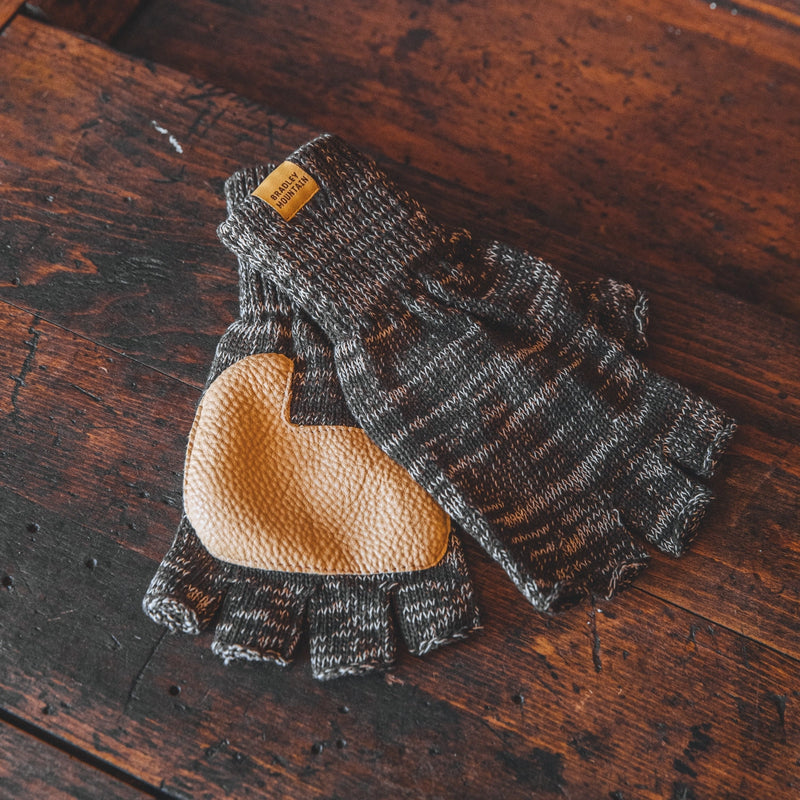 Fingerless Gloves | Desert & Natural Deerskin | Bradley Mountain