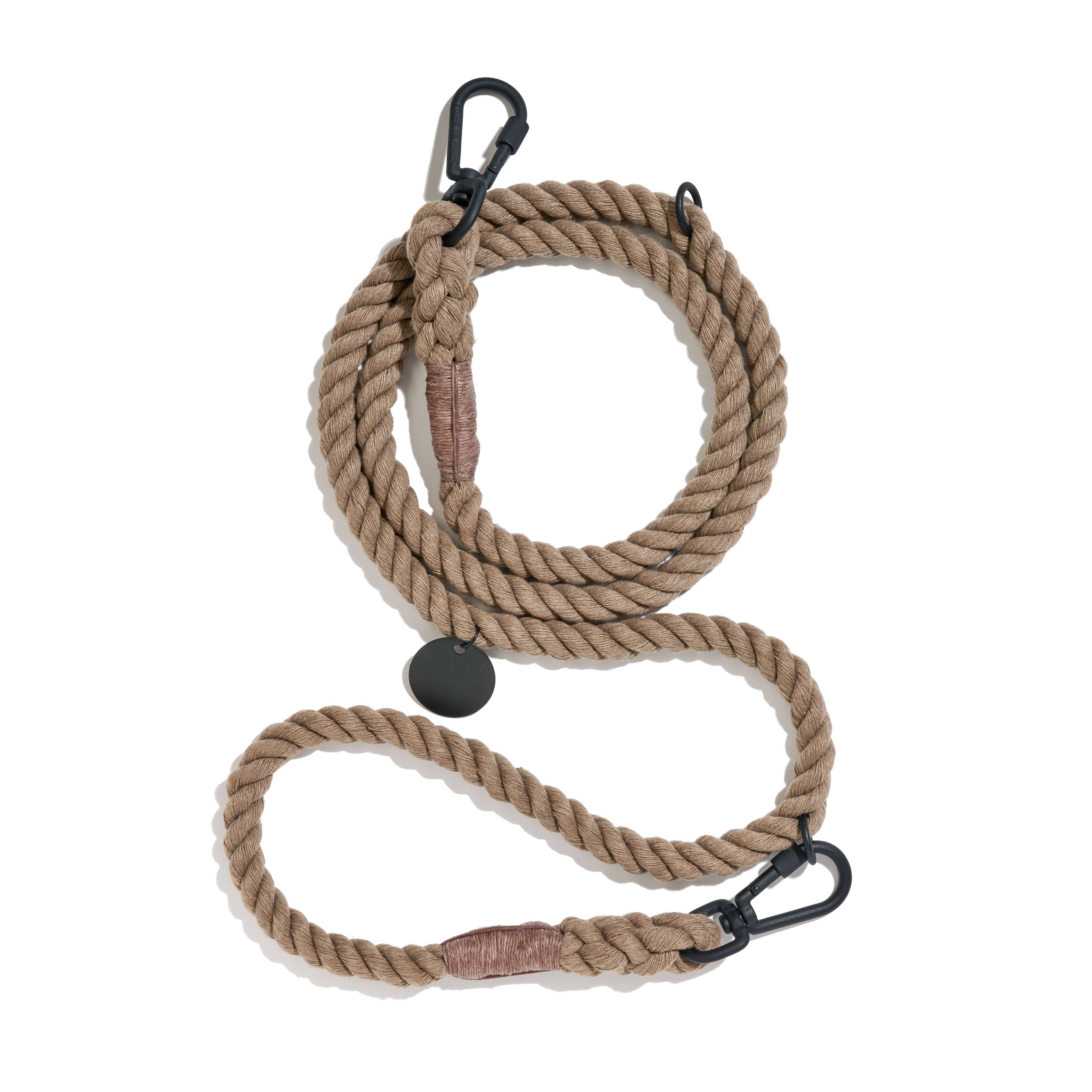 Rope Dog Leash | Matte Black + Natural | M | Found My Animal – Manready ...