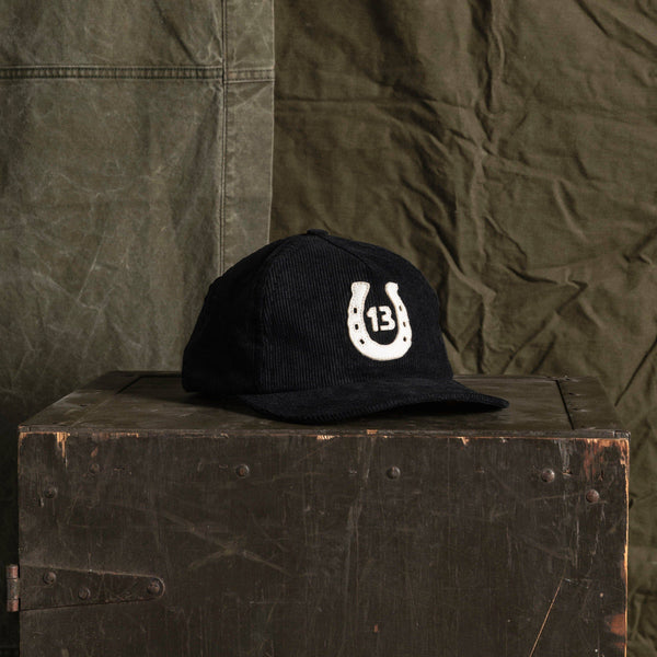 Lucky 13 Applique Hat | Black Cord | Bradley Mountain