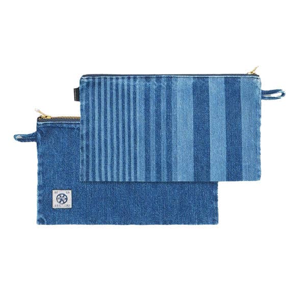 Regi Stripe Denim Carry Case | Mi Cocina