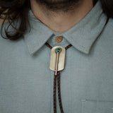 Archer Bolo Tie | Dark Brown / Turquoise | Commonform