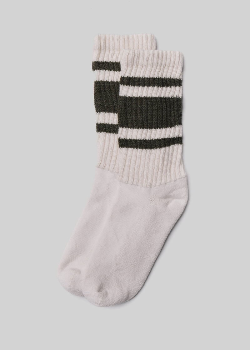 Mono Stripe Sock | Olive Heather | American Trench