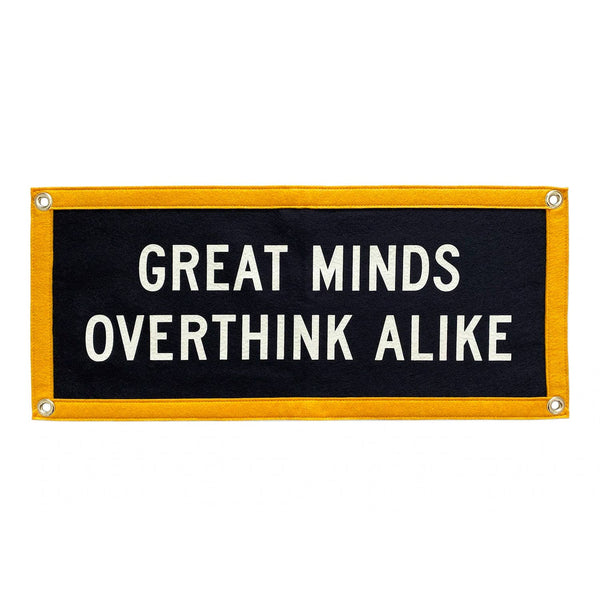 Great Minds Overthink Alike Camp Flag | Holy Smokes x Oxford Pennant