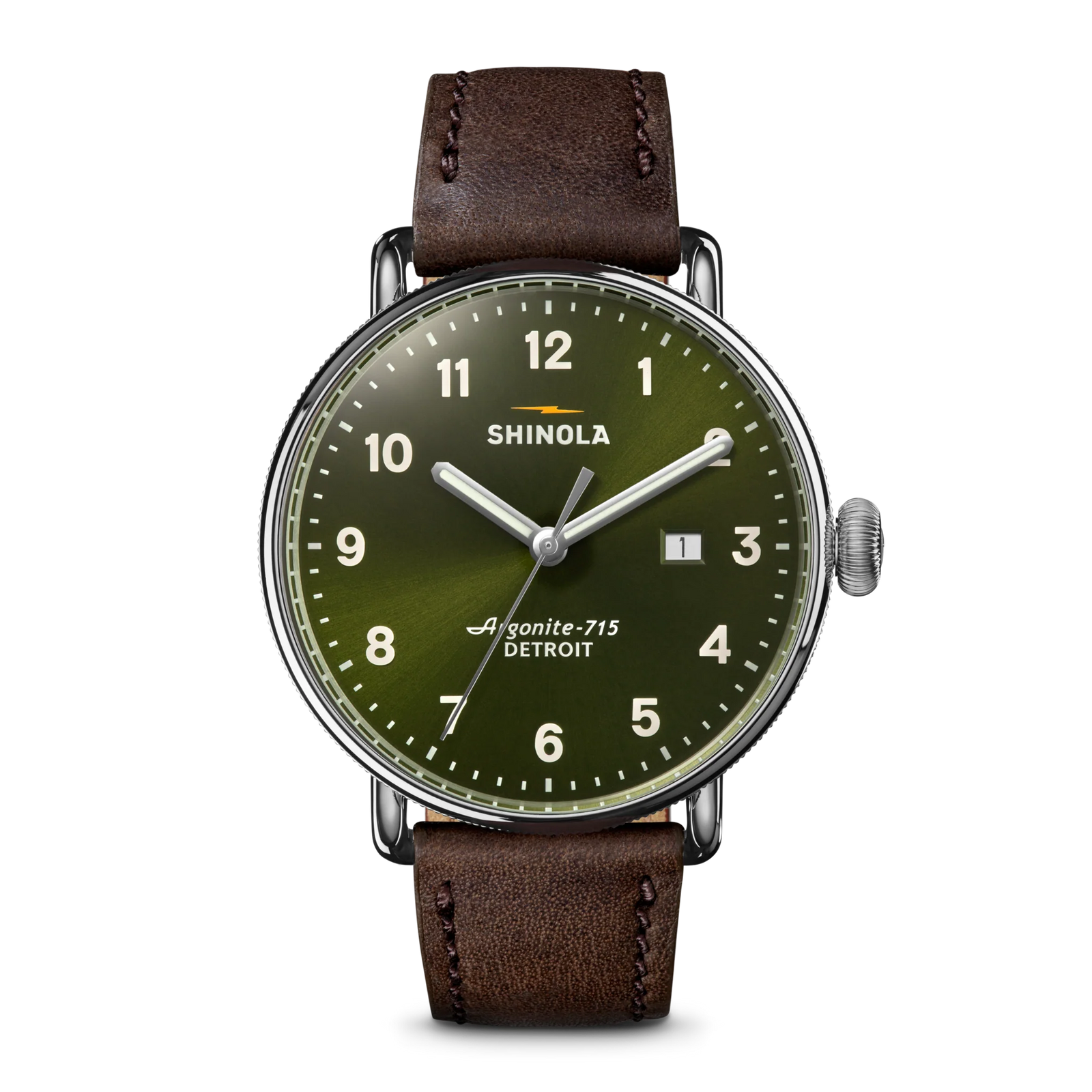 The Canfield 43mm | Dark Olive | Shinola Detroit – Manready Mercantile The Canfield 43mm | Dark Olive | Shinola Detroit – Manready Mercantile