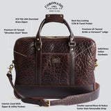 Bison Slim Briefcase #551 | Brown | Coronado Leather