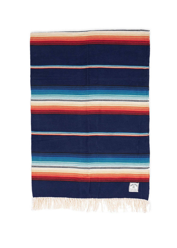 Del Sol Ring-Spun Cotton Blanket | Navy | Iron & Resin