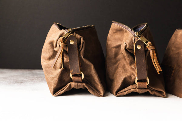 Waxed Canvas Toiletry Bag | Navy | Roosevelt Supply Co.