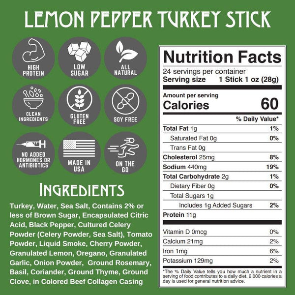 Lemon Pepper Turkey Stick | Righteous Felon