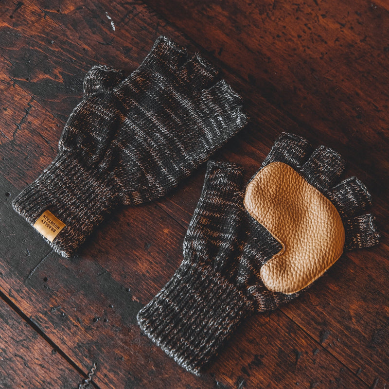 Fingerless Gloves | Desert & Natural Deerskin | Bradley Mountain