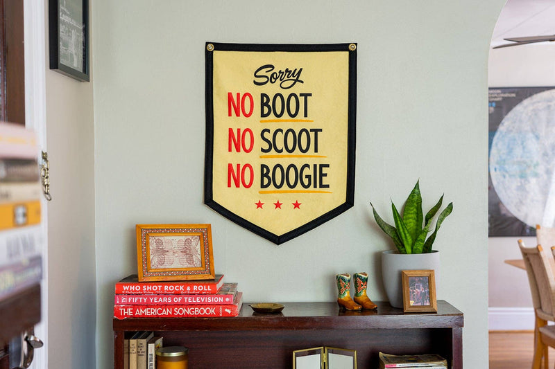 No Boot No Scoot No Boogie Camp Flag | Holy Smokes x Oxford Pennant