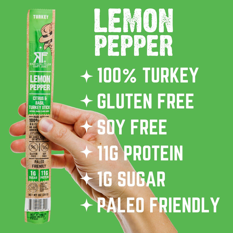 Lemon Pepper Turkey Stick | Righteous Felon