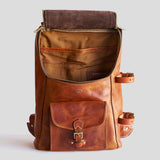 Americana Zip Top Backpack #750 | Tan | Coronado Leather