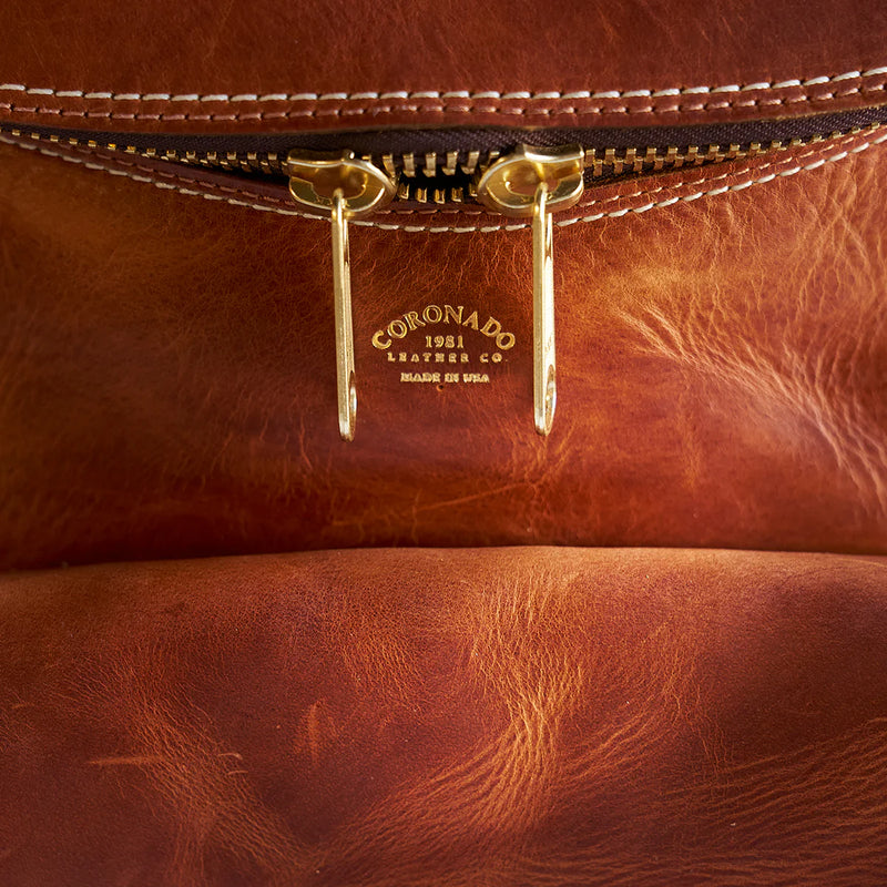Americana Zip Top Backpack #750 | Tan | Coronado Leather