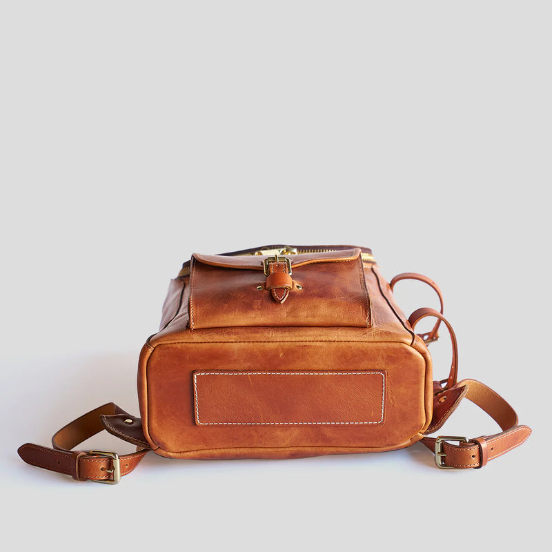 american apparel backpack leather Coronado Leather | No.750 Top-Zip Backpack