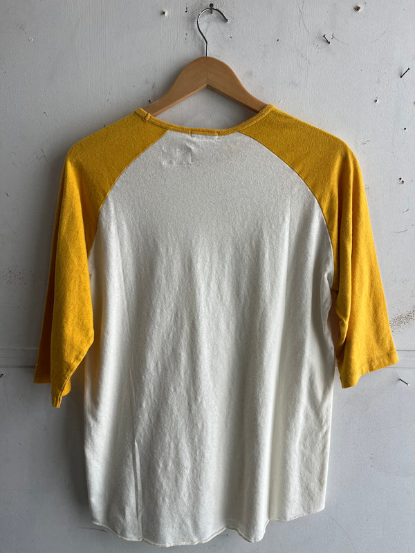 Leon Raglan Shirt | Cocatoo & Yellow | Indigofera