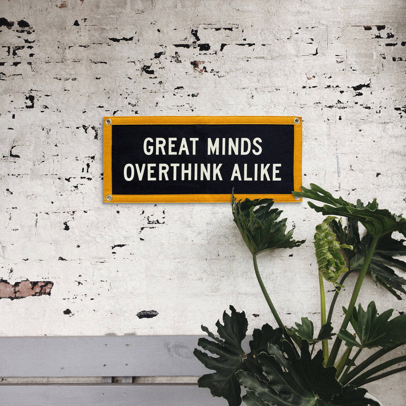 Great Minds Overthink Alike Camp Flag | Holy Smokes x Oxford Pennant