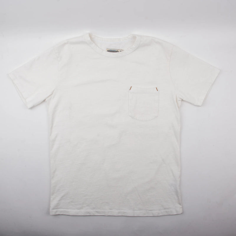 13 oz Pocket Tee | White | Freenote Cloth