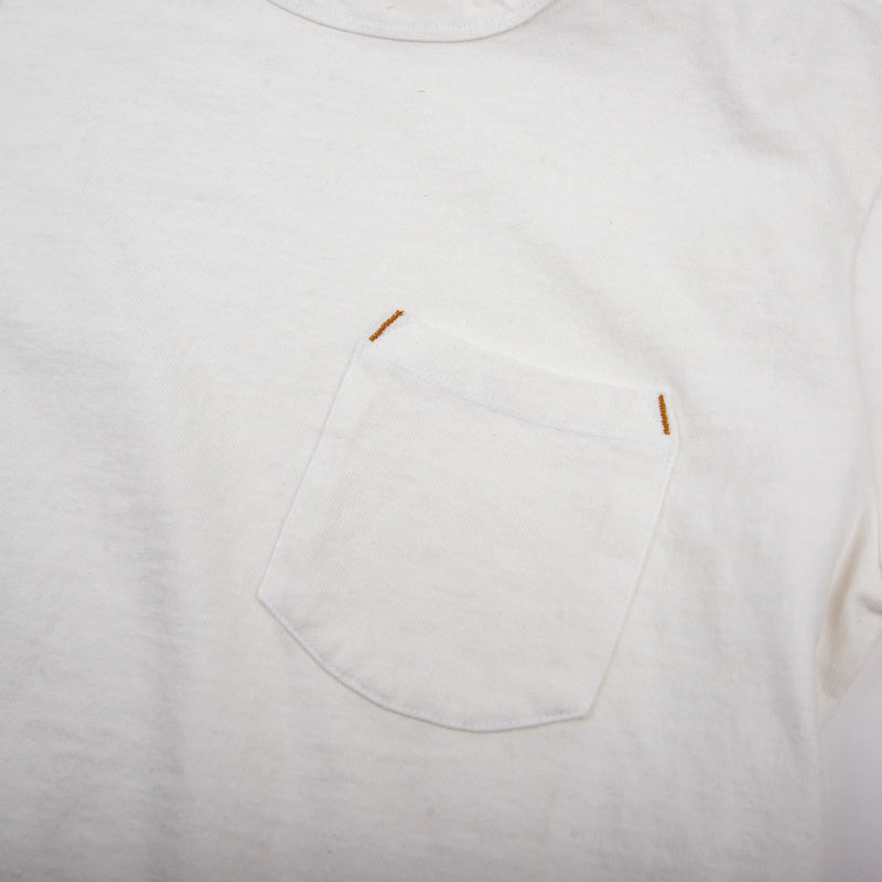 13 oz Pocket Tee | White | Freenote Cloth