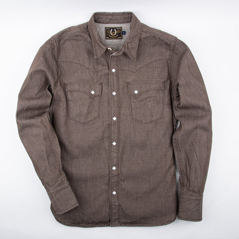 Calico Shirt | Brown Denim | Freenote Cloth