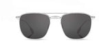 Ashland Metal Sunglasses | Silver Walnut | Grey Polarized | Shwood