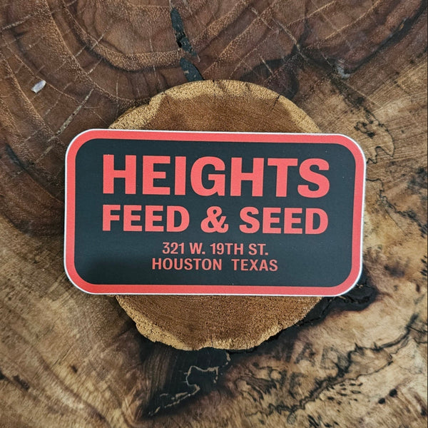 Sticker | Heights Feed & Seed | Red & Black | Manready Mercantile
