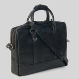 Bison Slim Briefcase #551 | Black | Coronado Leather