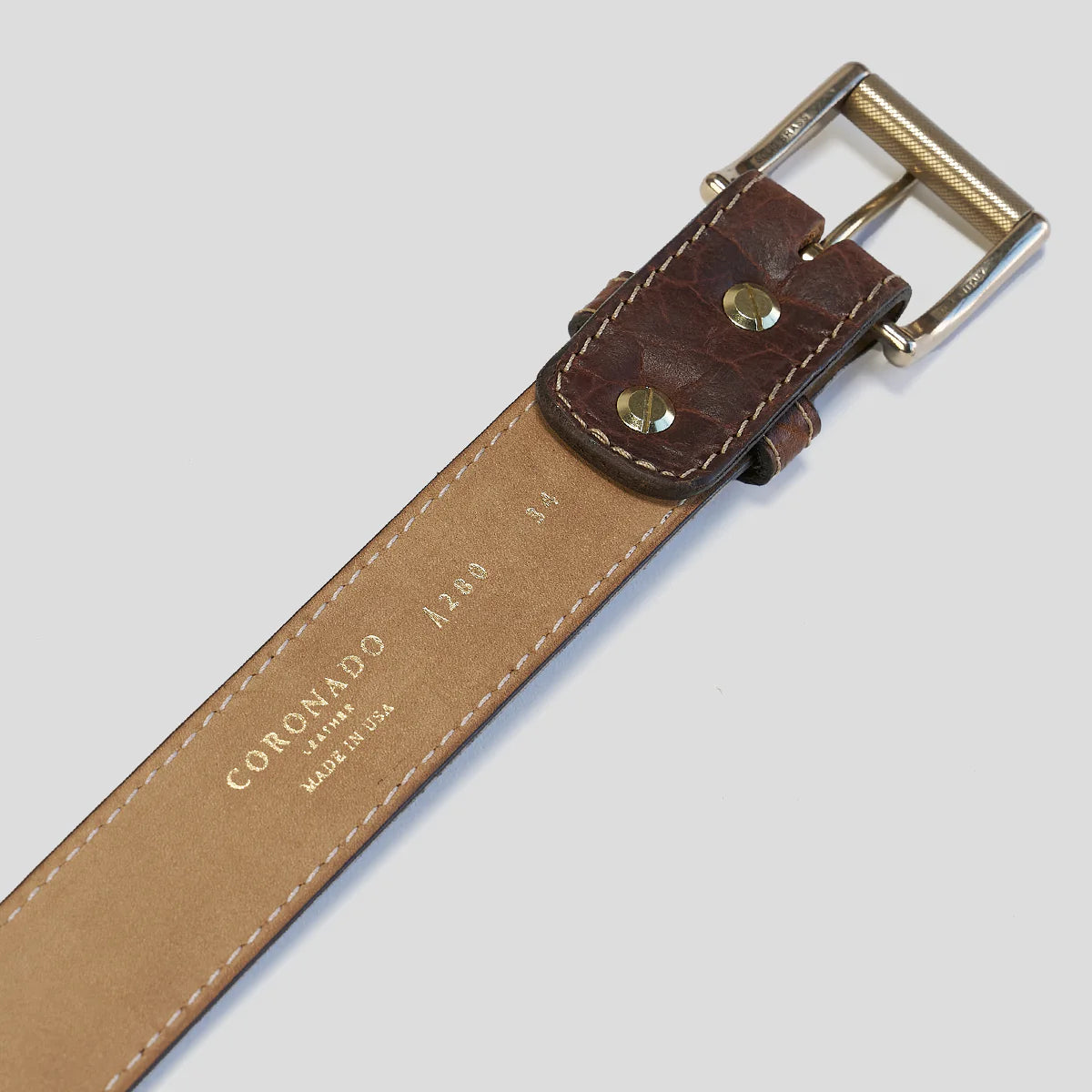 Sedona Bison Belt #100 | Walnut | Coronado Leather – Manready