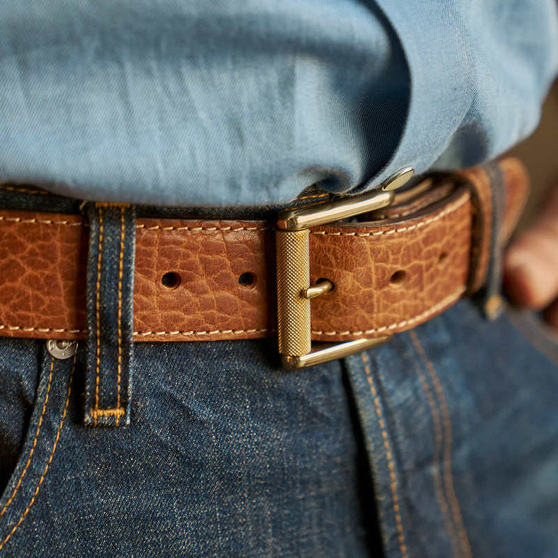Sedona Bison Belt #100 | Walnut | Coronado Leather – Manready Sedona Bison Belt #100 | Walnut | Coronado Leather – Manready