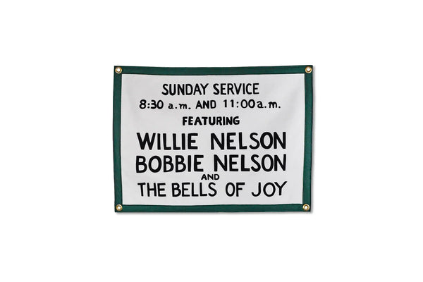Banner | Sunday Service | Willie Nelson x Oxford Pennant